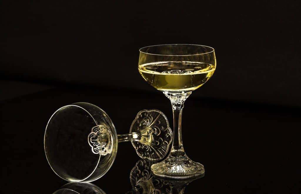 a photo of champagne goblets
